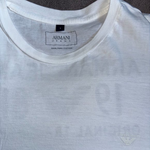 Armani Jeans Men's T-Shirt | Small | White T-Shirt | Men's Shirts | Designer - Picture 3 of 3